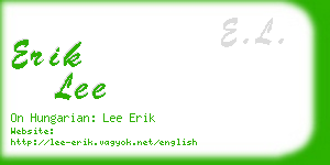 erik lee business card